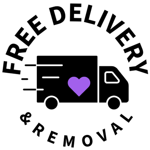 Free delivery icon featuring a heart, symbolizing care and commitment to employee wellness through Juna Sleep's corporate outreach program.